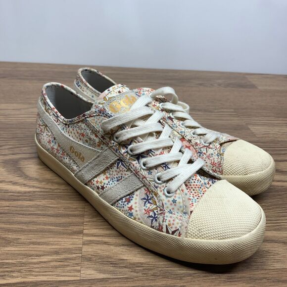 Gola Coaster Liberty Fabric \ Trainers Sneaker Whispering Stars US 9 UK 7 - Picture 1 of 13